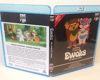 Star Wars Ewoks Animated Series 1080p Rare CBS-FOX VHS Tribute 2 Disc Set Custom Blu-ray Cover Art