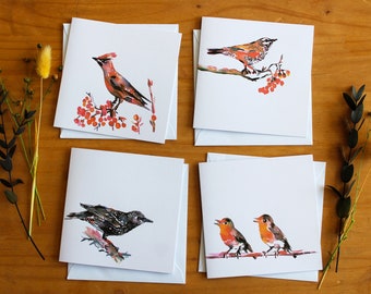 Winter Birds Greeting Cards