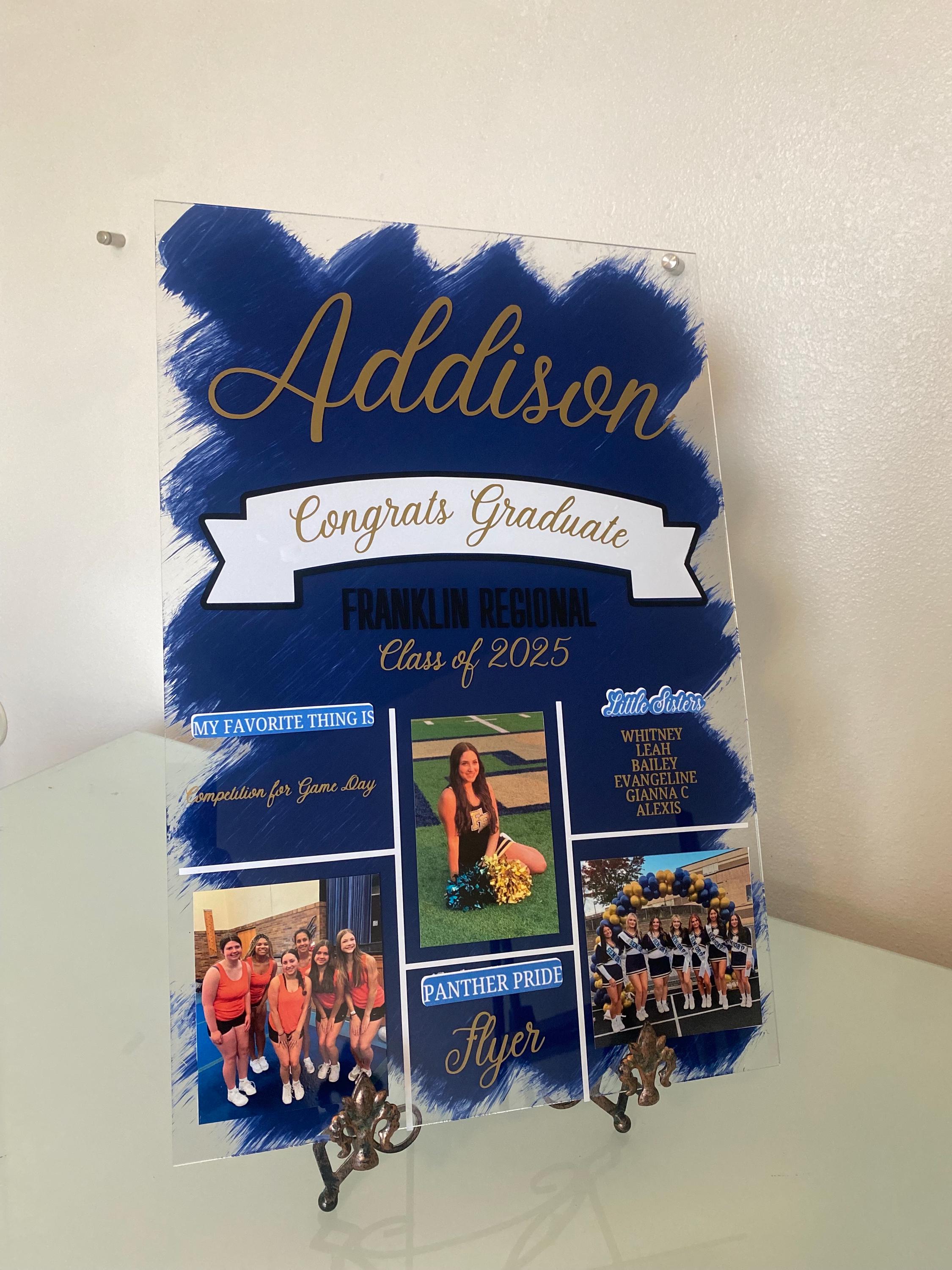Custom Graduation Acrylic Sign: Senior Year Memories, Class of 2025 - Etsy