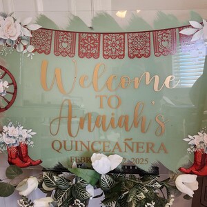 Rustic Charro Quinceañera Welcome Sign, Quinceañera acrylic sign, welcome to my Quinceanera sign, welcome sign, Charro Quinceañera theme