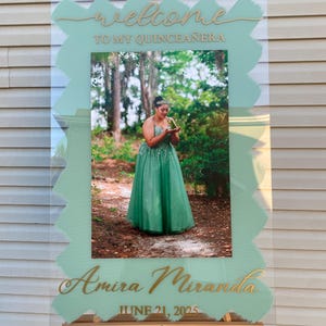 Quinceañera acrylic , welcome to my sweet 16 sign, welcome acrylic sign, custom welcome sign, acrylic paint sign, Quinceañera decorations