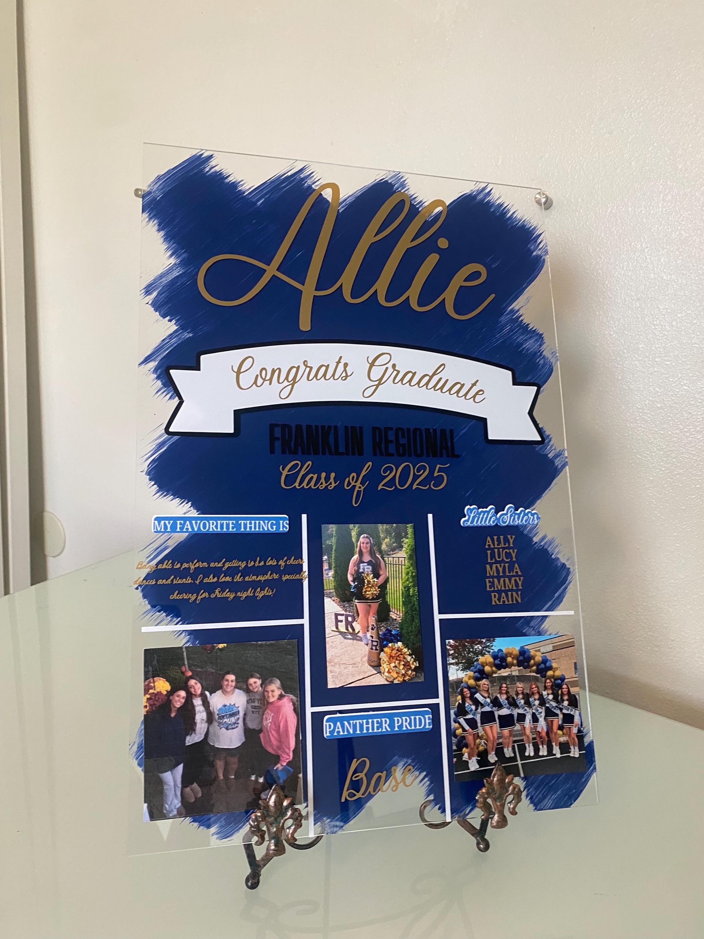 Custom Graduation Acrylic Sign: Senior Year Memories, Class of 2025 - Etsy