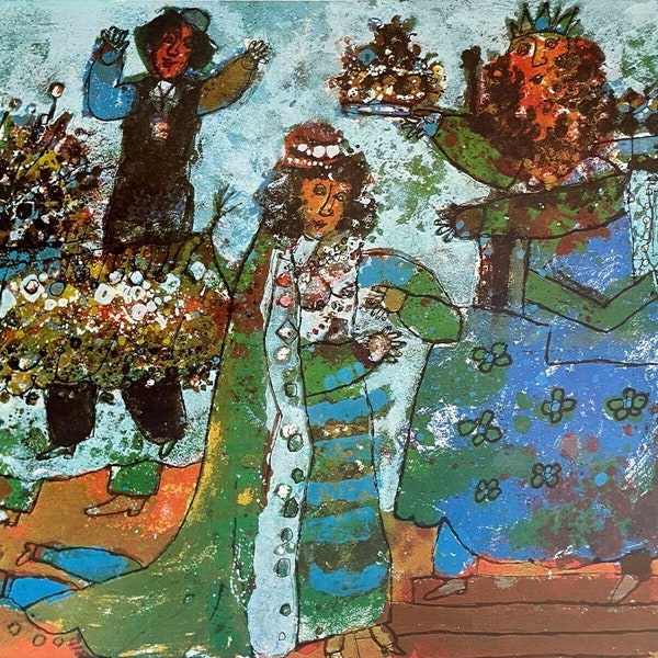 The Coronation, Offset Lithograph, Theo Tobiasse