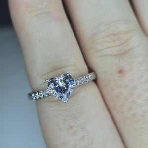 2.51ct Swarovski Zirconia Heart Ring in Rhodium Overlay 925 Sterling Silver