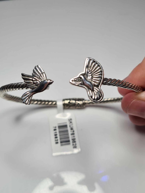 Bracciale rigido regolabile in argento sterling 925 fatto a