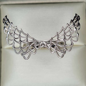 Angel Wings Ring 925 Sterling Silver With Rhodium Overlay SIZE S