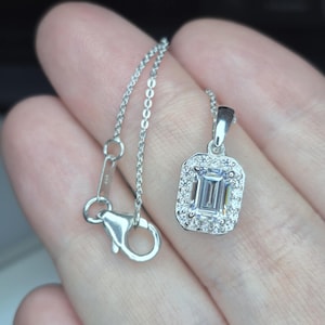 2.41ct Swarovski Zirconia Necklace Rhodium Overlay 925 Sterling Silver