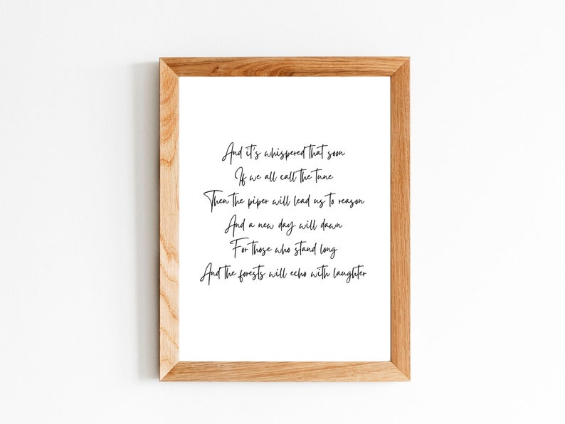 Led Zeppelin Stairway to Heaven Lyrics Print Song Poster - Etsy