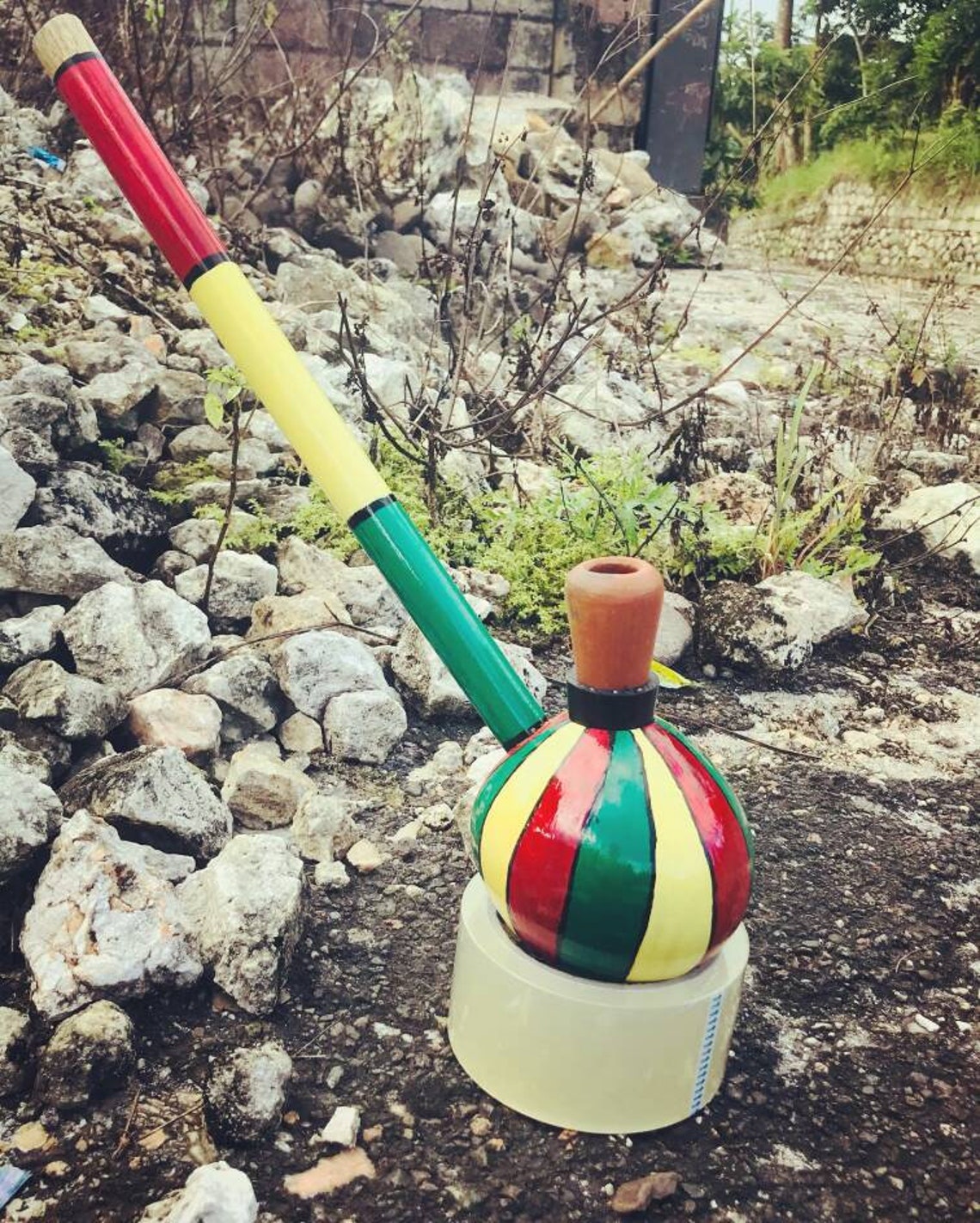 Hand Crafted Red Gold and Green Rasta Coconut Chalice Etsy