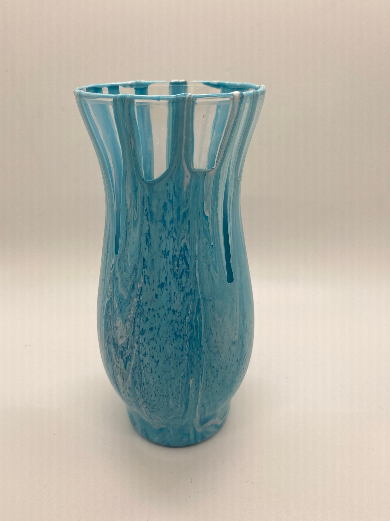 Acrylic pour vase. 6.5 inches tall one of a kind. Etsy