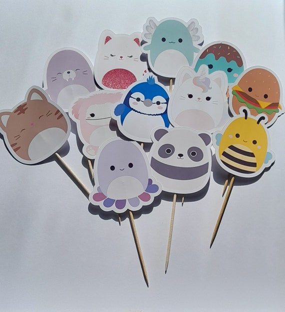 squishmallow cupcake toppers