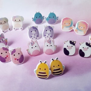 Squish earrings Squishmallow gift Jewelery studs