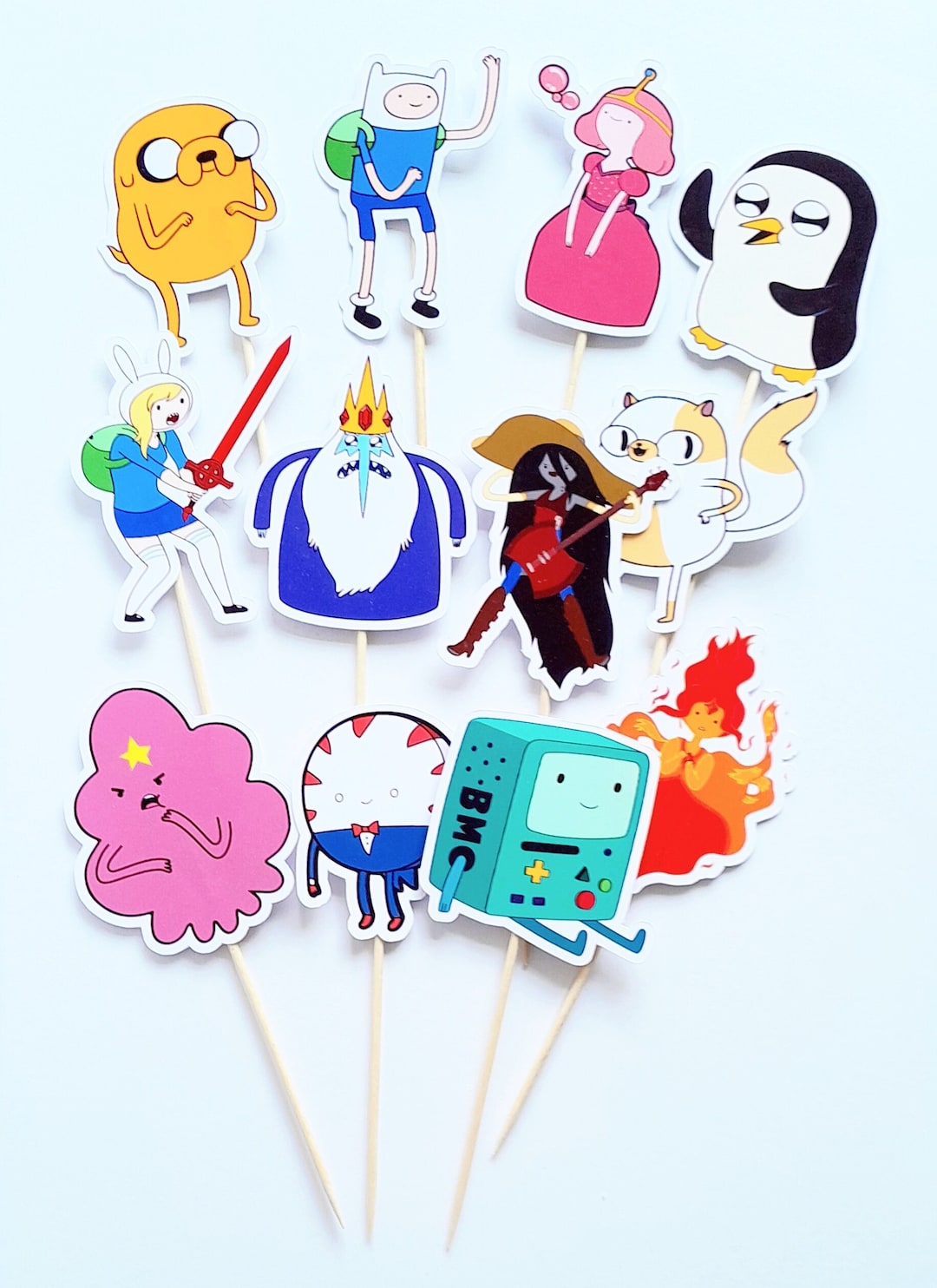 Adventure Time Cupcake Toppers Food Picks Birthday Party - Etsy