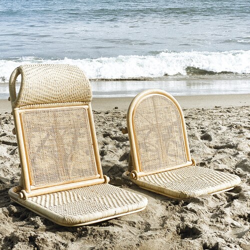 Luxe Rattan Beach Chair Etsy