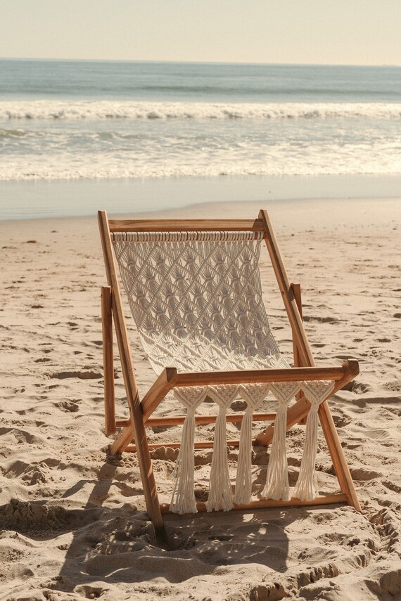 Macrame Sling Chair Etsy