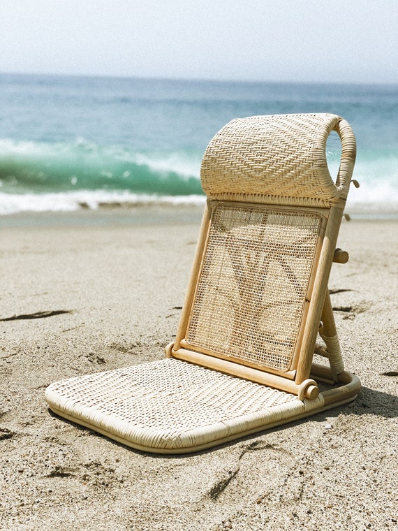 Wicker folding beach chair deals