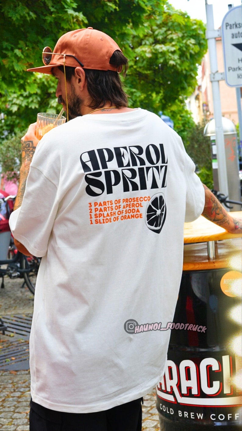 Aperol Spritz Shirt T-Shirt Cotton Unisex Holy Aperoli Vintage Shirt Gift Birthday Cocktail Aperol Shirt Men Women Drinks image 2
