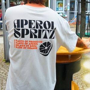 Aperol Spritz Shirt T-Shirt Cotton Unisex Holy Aperoli Vintage Shirt Gift Birthday Cocktail Aperol Shirt Men Women Drinks image 4