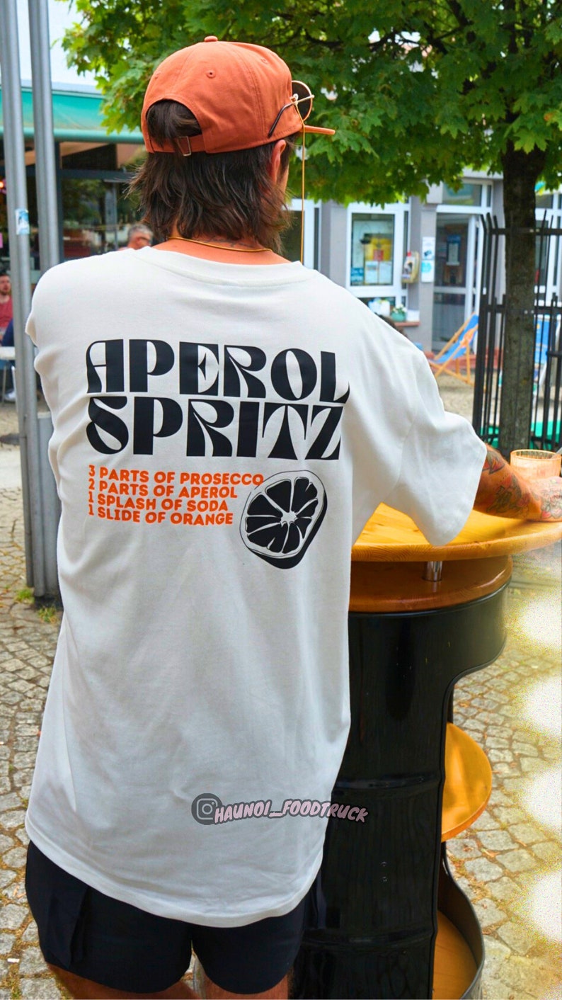Aperol Spritz Shirt T-Shirt Cotton Unisex Holy Aperoli Vintage Shirt Gift Birthday Cocktail Aperol Shirt Men Women Drinks image 4