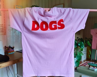 Dog Hund Hunde Herz Shirt T-Shirt Liebe Tierliebe Bio Baumwolle Unisex Vintage Shirt Geschenk Geburtstag Dog Mom Doggo Shirt Herren Damen