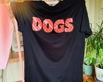 Dog Hund Hunde Herz Shirt T-Shirt Liebe Tierliebe Bio Baumwolle Unisex Vintage Shirt, Geschenk Geburtstag T-Shirt Doggo Shirt Herren Damen