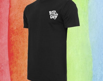 Born this Gay T-Shirt | Gay Pride LGBTQIA+ Shirt | Lgbtqia Shirt, Pride Month T-Shirt, Lgbt Tee, Unisex Non Binär, Retro Regenbogen Rainbow