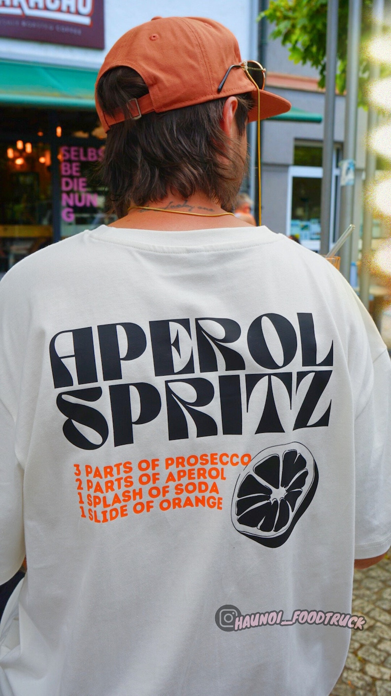 Aperol Spritz Shirt T-Shirt Cotton Unisex Holy Aperoli Vintage Shirt Gift Birthday Cocktail Aperol Shirt Men Women Drinks image 5