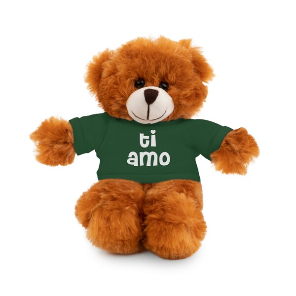 Ti Amo/I love you in Italian stuffed animal. Customized Italian gift. Italian Christmas gift.