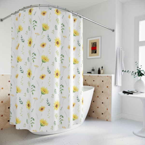 Sunflower Shower Curtain Etsy