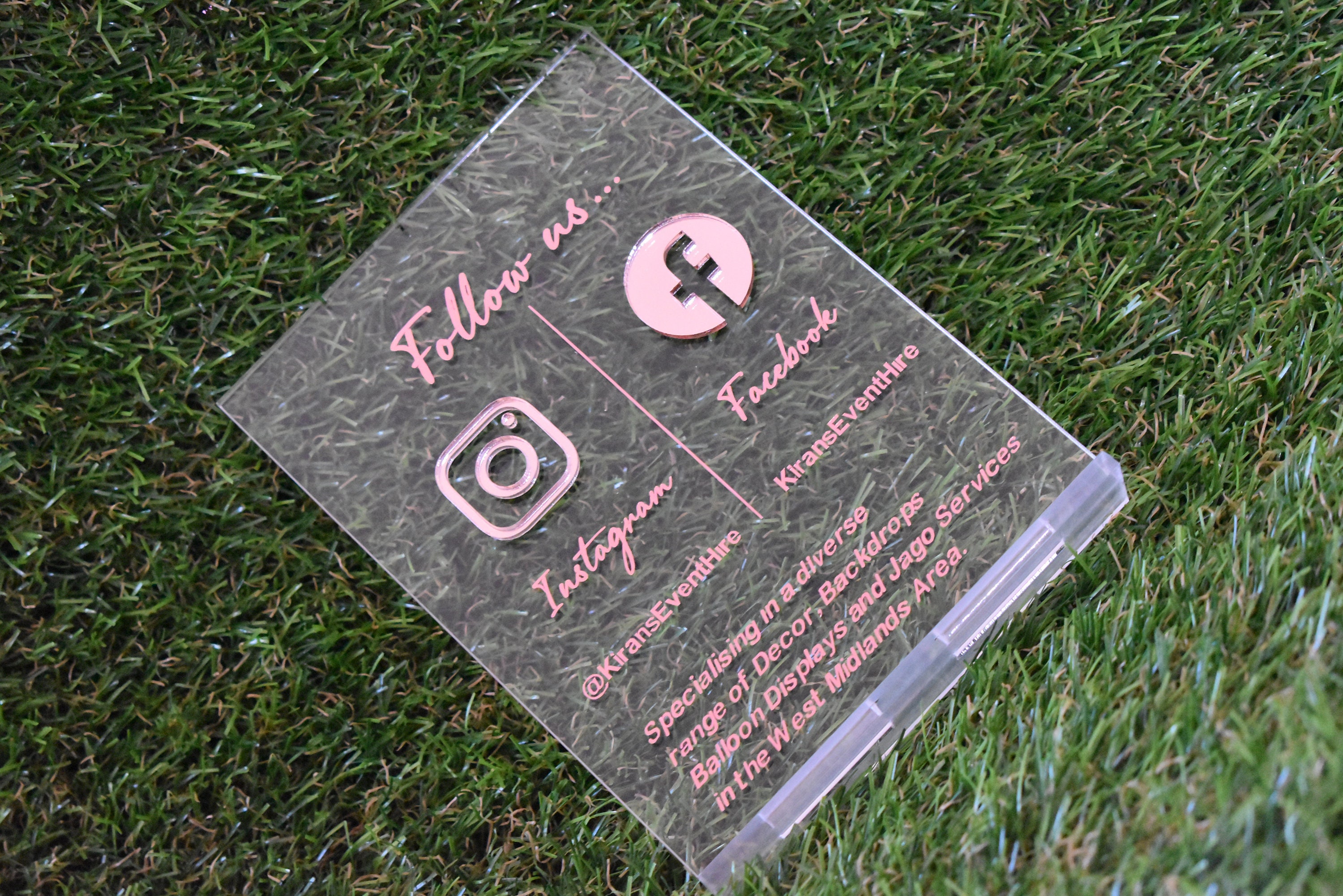 Acrylic Social Media Sign Business Sign Social Media Etsy