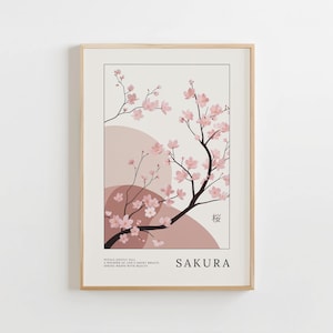 Sakura Flower Quote Print: Japanese Cherry Blossom Wall Art (Digital Download