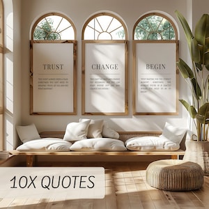 Motivational Quote Art Prints: Inspirational Home Office Decor (Digital Download)