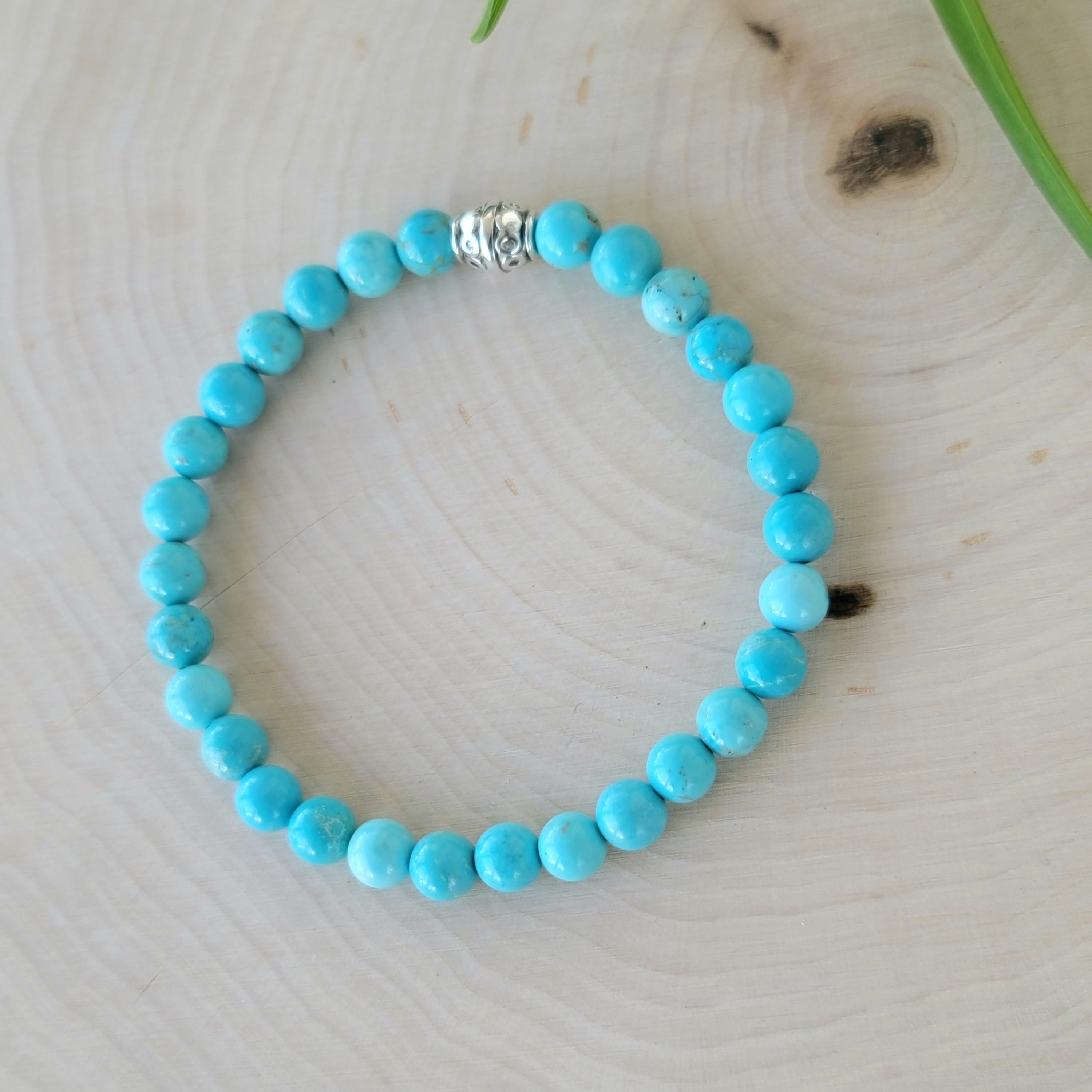 6mm Genuine Turquoise Bracelets For Women Men's Turquoise Etsy