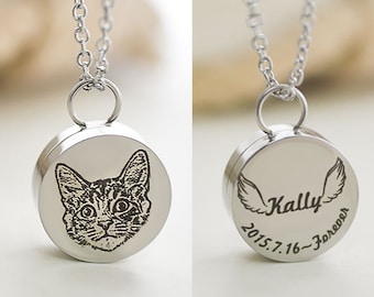 Personalized Pet Fur Necklace, Pet Memorial,  Pet Hair Keepsake, Dog Hair Memorial, Hair Locket Necklace, Dog Memorial, Pet Loss Gift