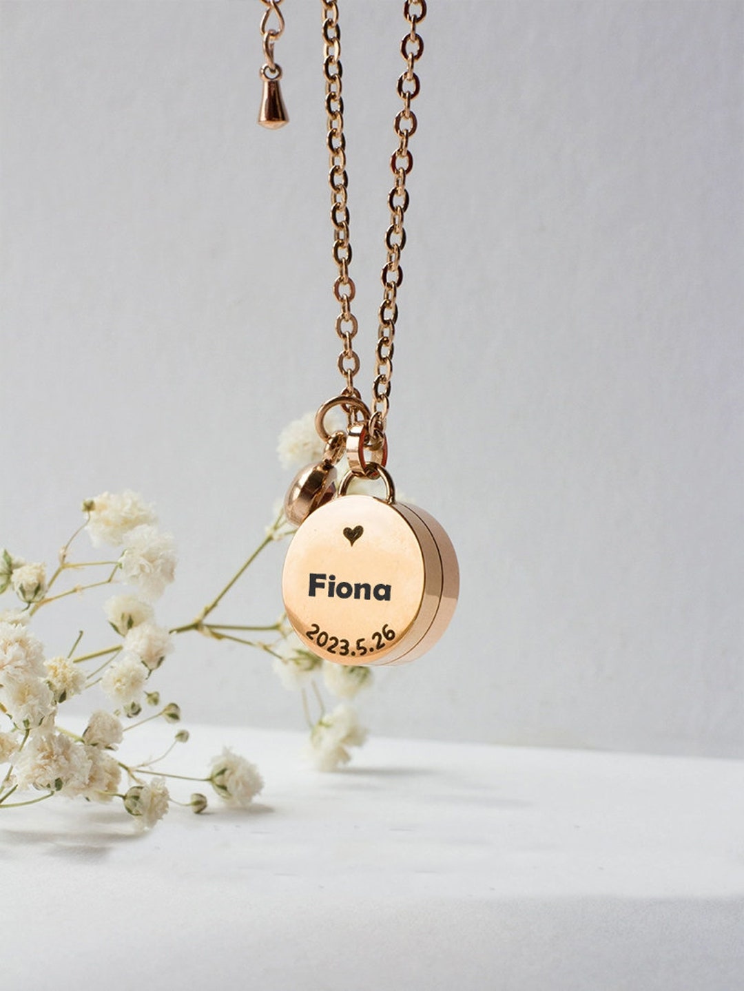 Pet Hair Necklace With Birthstone, Pet Hair Keepsake, Dog Memorial