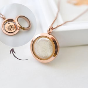 Ricordo personalizzato con peli di gatto, collana con ciondolo in pelliccia di animale domestico, memoriale con peli di cane, regali personalizzati per la perdita del suo animale domestico