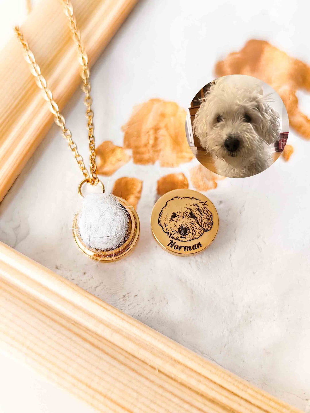 Custom Dog Hair Necklace, Pet Hair Keepsake, Dog Fur Jewelry, Hair