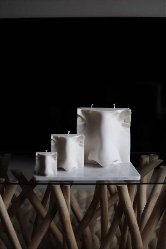 Set of 3 Luxury Nose Candles Body Parts Candles Face Etsy