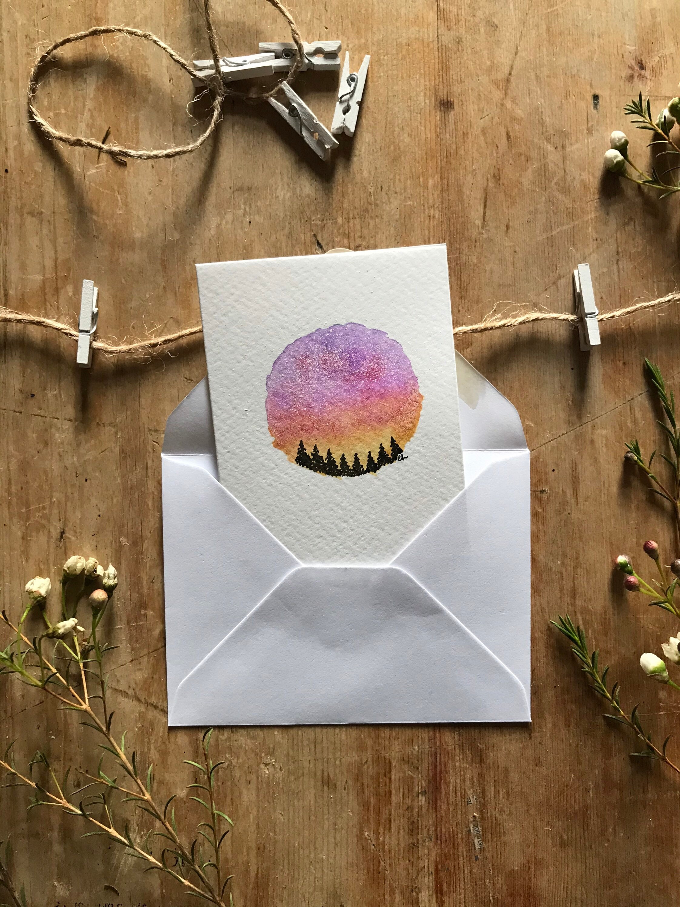 Greeting Cards/Birthday Cards Pack of 3 Tiny Watercolour | Etsy