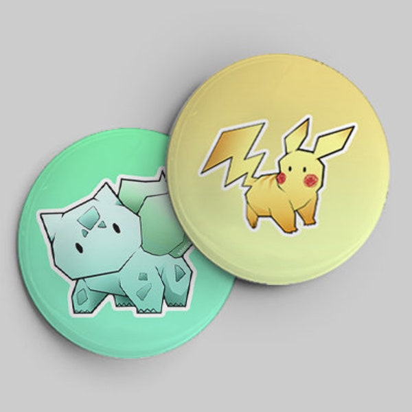 Pokemon emotive Badge - Pikachu / Bulbasaur