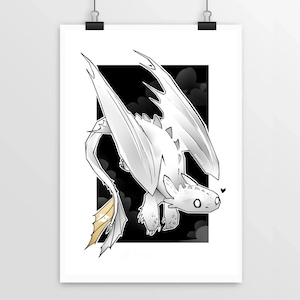 Dragon Tandeloze - Art Print kaart & poster