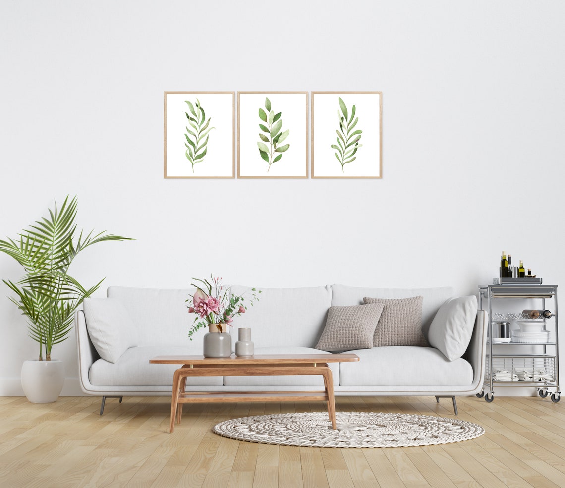 Greenery Wall Art Digital Download Printable Wall Art Home Etsy
