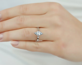 2 Carat Marquise Engagement Ring Wedding Ring Anniversary - Etsy Norway
