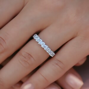 MARQUISE GOLD RING | Moissanite Diamond Women Eternity Ring Band | Diamond Wedding Ring | Stacking 14k Gold Ring | Gift For Anniversary