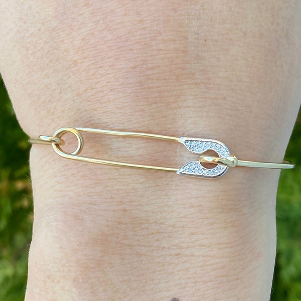 Safety Pin Bangle Etsy