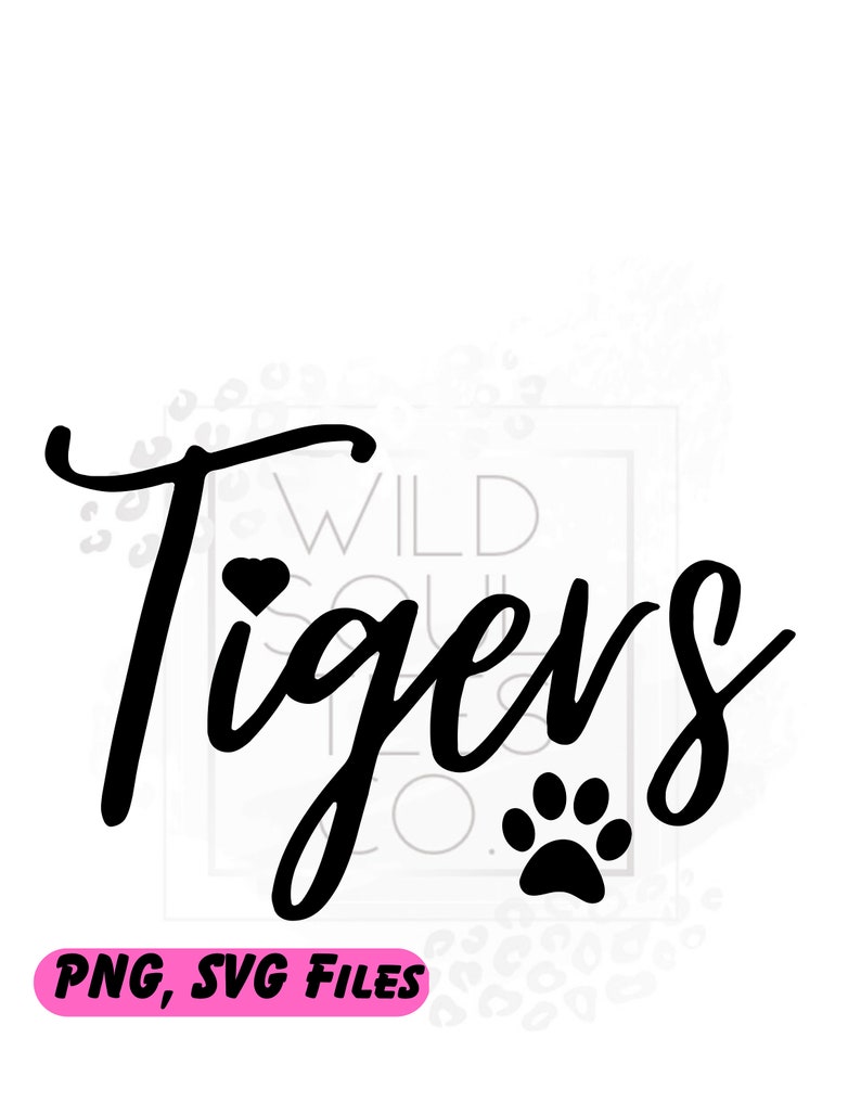 Tigers With Heart and Paw Digital Download - Etsy