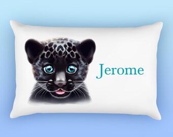Animated Baby Black Jaguar Toddler Size 13x19 Pillowcase