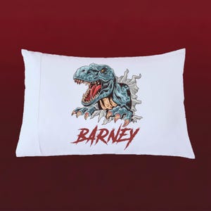 Personalized Kids Dinosaur Pillow Case, Gift For Kids