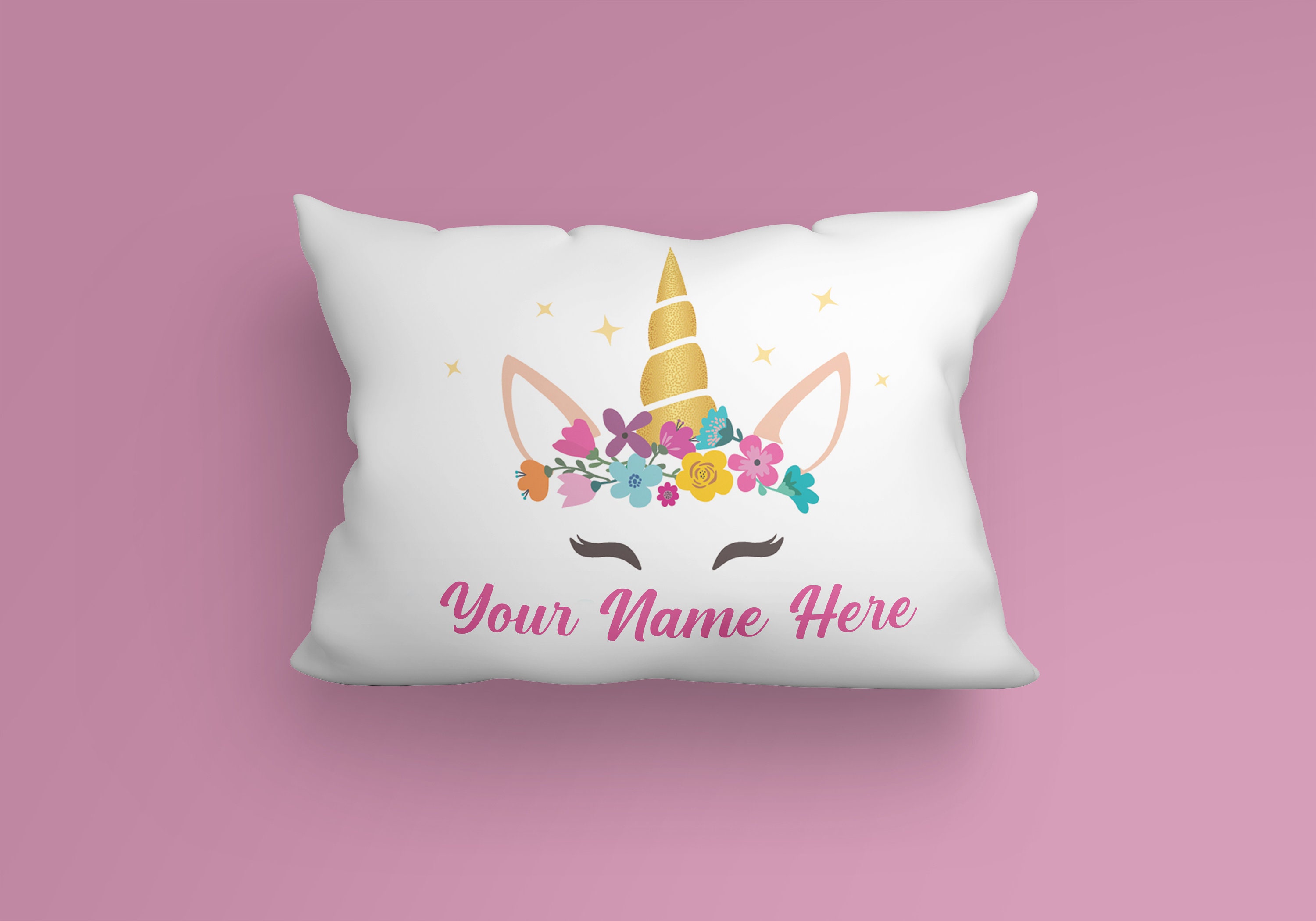 Personalized Unicorn Pillow Case Etsy