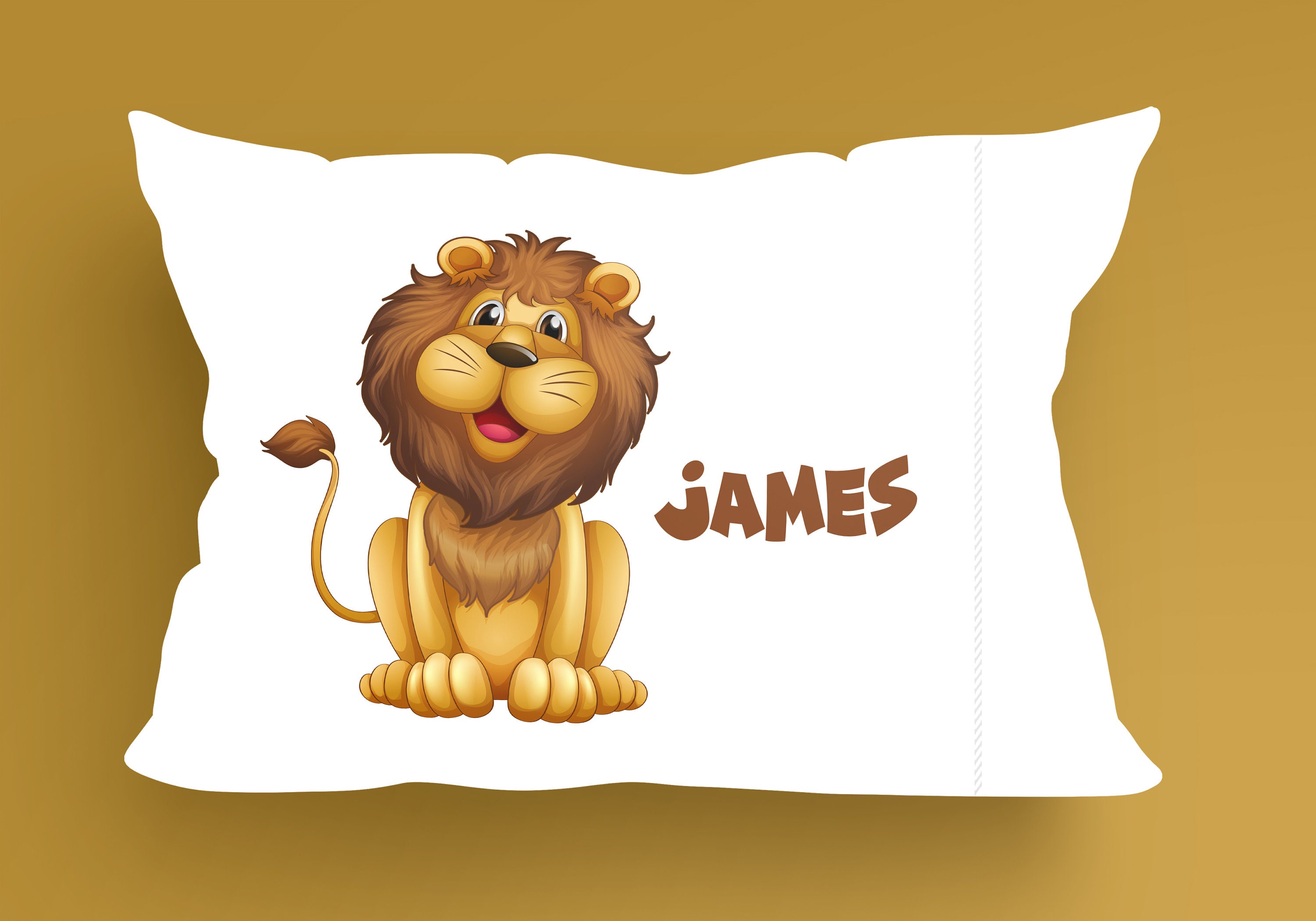 Personalized Cute Cartoon Lion Childrens Pillow - Etsy Personalized Cute Cartoon Lion Childrens Pillow - Etsy